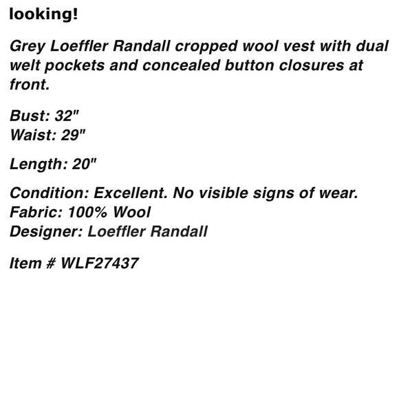 Loeffler Randall cropped vest Kim Kardashian owned - Picture 7 of 7